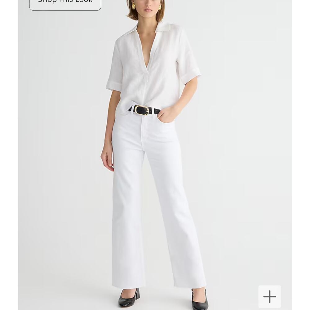 J. Crew Slim wide-leg jean in white wash Size 26